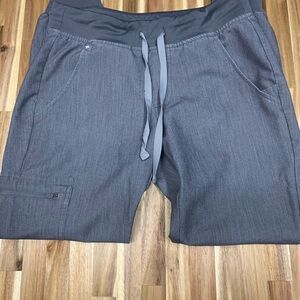 Figs Gray joggers with Elastic Waistband